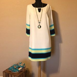 Ann Taylor Club Stripe Shift Dress